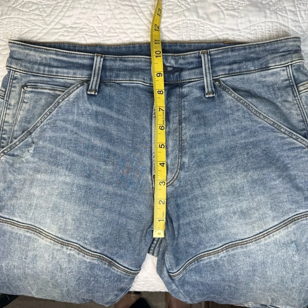 G Star Raw 5620 3D Super Slim Zip Knee Light Wash Faded Blue Jeans W33 L30
